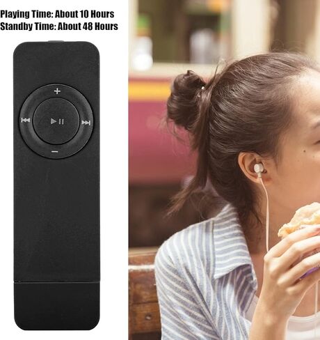 مشغل MP3، مشغل MP3 USB صغير الحجم ووسائط WMA للاستماع إلى الموسيقى (أسود) in Saudi Arabia