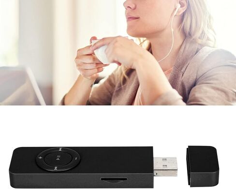 مشغل MP3، مشغل MP3 USB صغير الحجم ووسائط WMA للاستماع إلى الموسيقى (أسود) in Saudi Arabia