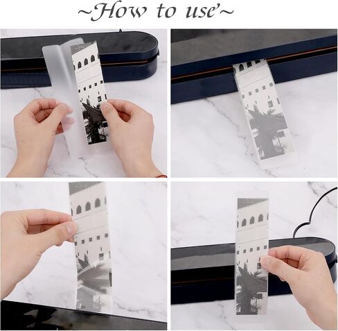 100pcs Plastic Bookmark Laminating Pouches Clear Bookmark Sleeves Hot Laminator Sleeves 7.87x1.97 Inch Book Pouch for Book Lovers Pouch Laminating Machines Nature Lovers DIY Bookmark in Saudi Arabia