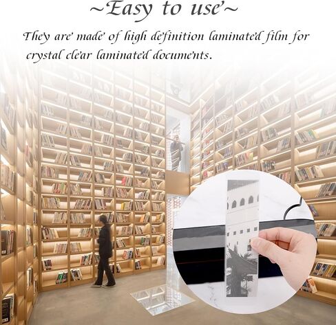 100pcs Plastic Bookmark Laminating Pouches Clear Bookmark Sleeves Hot Laminator Sleeves 7.87x1.97 Inch Book Pouch for Book Lovers Pouch Laminating Machines Nature Lovers DIY Bookmark in Saudi Arabia