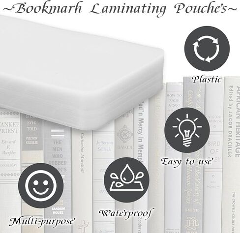 100pcs Plastic Bookmark Laminating Pouches Clear Bookmark Sleeves Hot Laminator Sleeves 7.87x1.97 Inch Book Pouch for Book Lovers Pouch Laminating Machines Nature Lovers DIY Bookmark in Saudi Arabia