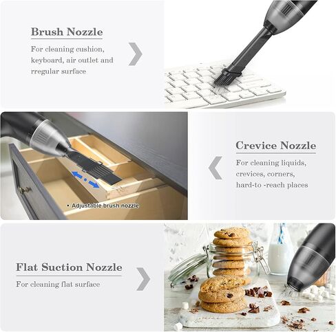 Keyboard Cleaner|Mini Vacuum for Desk, Handheld Cordless Computer Vacuum Rechargeable (with LED Light) for Cleaning Hairs, Crumbs for Desktop, Piano, Car Interior & Sewing Machine Clean [A043] in Saudi Arabia