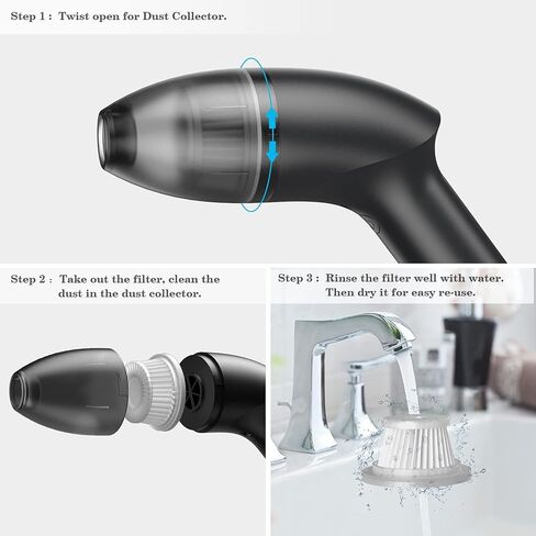 Keyboard Cleaner|Mini Vacuum for Desk, Handheld Cordless Computer Vacuum Rechargeable (with LED Light) for Cleaning Hairs, Crumbs for Desktop, Piano, Car Interior & Sewing Machine Clean [A043] in Saudi Arabia