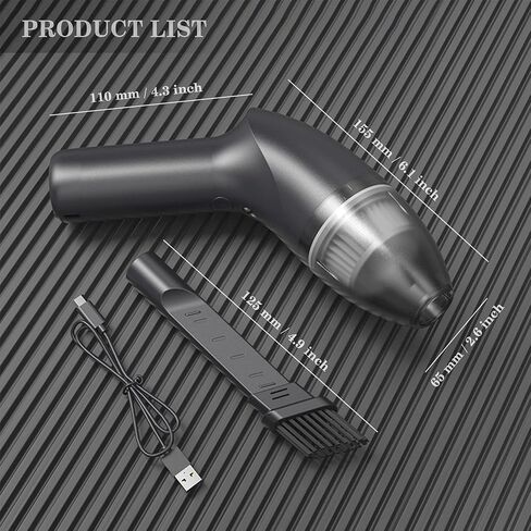 Keyboard Cleaner|Mini Vacuum for Desk, Handheld Cordless Computer Vacuum Rechargeable (with LED Light) for Cleaning Hairs, Crumbs for Desktop, Piano, Car Interior & Sewing Machine Clean [A043] in Saudi Arabia