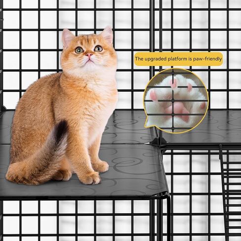 DWVO 4 Tier Large Cat Cage Indoor Enclosure, Kennels DIY Cat Playpen Catio Kitten Cage with Large Hammock for 1-3 Cats in Saudi Arabia
