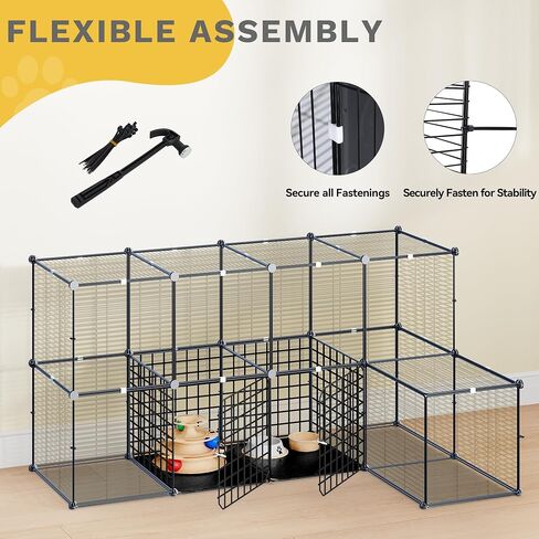DWVO 4 Tier Large Cat Cage Indoor Enclosure, Kennels DIY Cat Playpen Catio Kitten Cage with Large Hammock for 1-3 Cats in Saudi Arabia