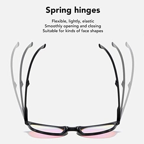 Folding Color Blind Glasses, Colorblind Correcting Glasses Red Green Blind Correcting Glasses Folding Portable Eyeglasses Weakness Glasses Color Blindness Glasses for Men Women (Black) in Saudi Arabia