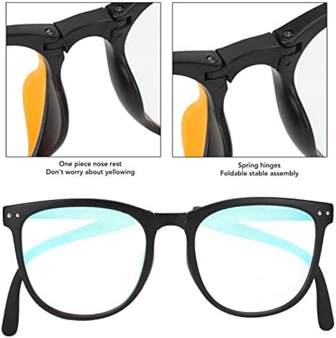 Folding Color Blind Glasses, Colorblind Correcting Glasses Red Green Blind Correcting Glasses Folding Portable Eyeglasses Weakness Glasses Color Blindness Glasses for Men Women (Black) in Saudi Arabia