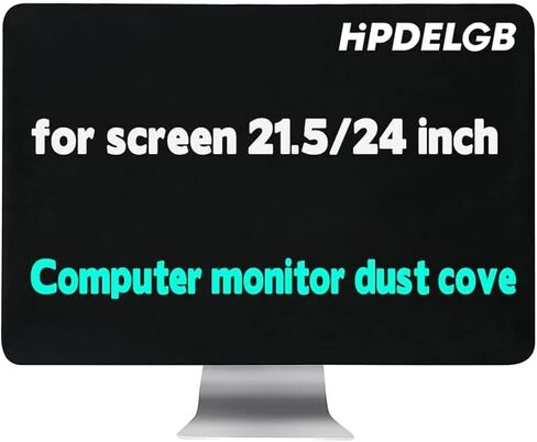 Computer monitor dust cover black for screen 21.5/24 inch or for All in One LCD TV dust Dustproof cover ( screen size 21.5-24 inch Monitor Dust Cover) (21.5-24 inch Monitor Dust Cover) in Saudi Arabia