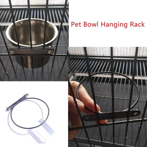 2 حزمة الكلب قفص السلطانيات حامل شنقا قاعدة حامل حلقة المسمار على نوع لقفص الأسلاك قطرها 10 سم وعاء الماء الفولاذ المقاوم للصدأ إعادة الملء طبق الطعام الحيوانات الأليفة الكلاب الصغيرة جرو القط أرنب الطيور in Kuwait