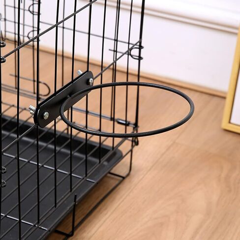 2 حزمة الكلب قفص السلطانيات حامل شنقا قاعدة حامل حلقة المسمار على نوع لقفص الأسلاك قطرها 10 سم وعاء الماء الفولاذ المقاوم للصدأ إعادة الملء طبق الطعام الحيوانات الأليفة الكلاب الصغيرة جرو القط أرنب الطيور in Kuwait