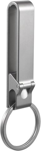 Titanium Carabiner Keychain Belt Clasp Clip,Heavy Duty EDC Key Holder,Key Clip Quick Release Hooks with Keyring for Outdoor(12ＭＭ) in Kuwait