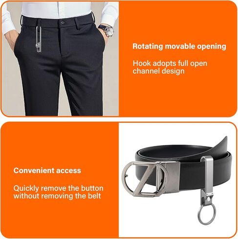 Titanium Carabiner Keychain Belt Clasp Clip,Heavy Duty EDC Key Holder,Key Clip Quick Release Hooks with Keyring for Outdoor(12ＭＭ) in Kuwait