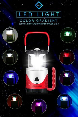 Camping Lantern Rechargeable, Battery Powered Led Tent Light, Lantern Flashlight for Emergency, Survival Kits, Fishing (Red) in Saudi Arabia