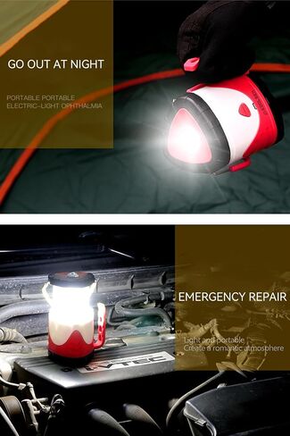 Camping Lantern Rechargeable, Battery Powered Led Tent Light, Lantern Flashlight for Emergency, Survival Kits, Fishing (Red) in Saudi Arabia