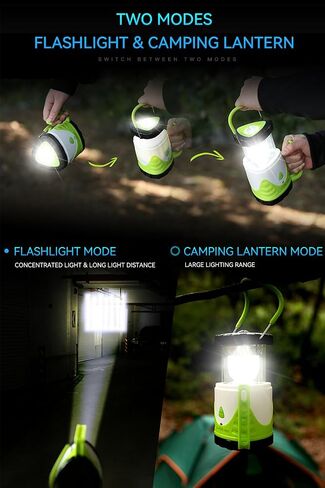 Camping Lantern Rechargeable, Battery Powered Led Tent Light, Lantern Flashlight for Emergency, Survival Kits, Fishing (Red) in Saudi Arabia