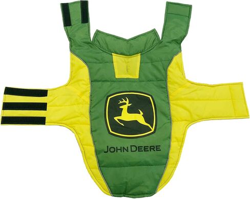 John Deere Puffer Vest for Dogs & Cats, Size: Small*. Cozy, Waterproof, Windproof, Warm Dog Coat Apparel for Cold Weather, for Small, Medium, Large, Extra Large Dogs or Cats. Best PET Warming Jackets in Saudi Arabia