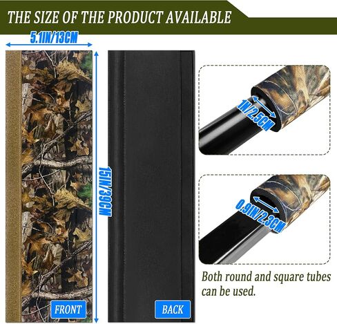 2 PCS Tree Stand Rail Pads Neoprene, Waterproof Treestand Rail Covers, Camo Tree Stand Replacement Rail Pads for Tripod Deer Stand Treestand Ladder, Hunting Climbing Seat Accessories in Saudi Arabia