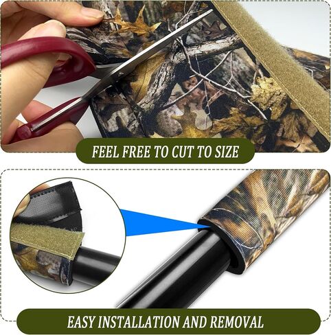 2 PCS Tree Stand Rail Pads Neoprene, Waterproof Treestand Rail Covers, Camo Tree Stand Replacement Rail Pads for Tripod Deer Stand Treestand Ladder, Hunting Climbing Seat Accessories in Saudi Arabia