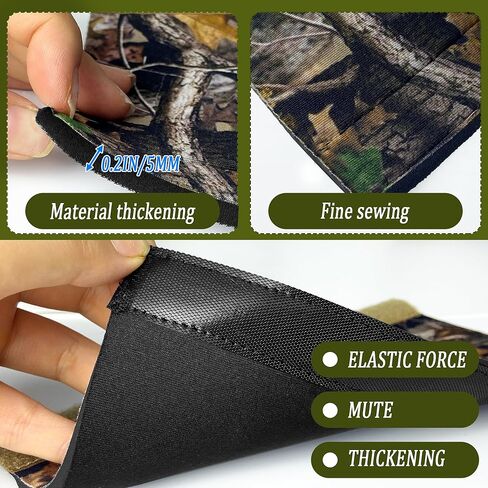 2 PCS Tree Stand Rail Pads Neoprene, Waterproof Treestand Rail Covers, Camo Tree Stand Replacement Rail Pads for Tripod Deer Stand Treestand Ladder, Hunting Climbing Seat Accessories in Saudi Arabia
