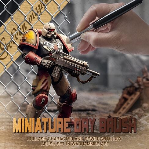 Detail Paint Brushes Set 10pcs Miniature Brushes for Fine Detailing & Art Painting - Acrylic, Watercolor,Oil,Models, Warhammer 40k. in Saudi Arabia