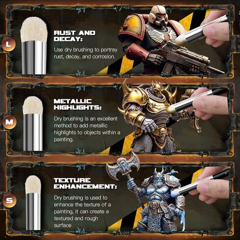 Detail Paint Brushes Set 10pcs Miniature Brushes for Fine Detailing & Art Painting - Acrylic, Watercolor,Oil,Models, Warhammer 40k. in Saudi Arabia