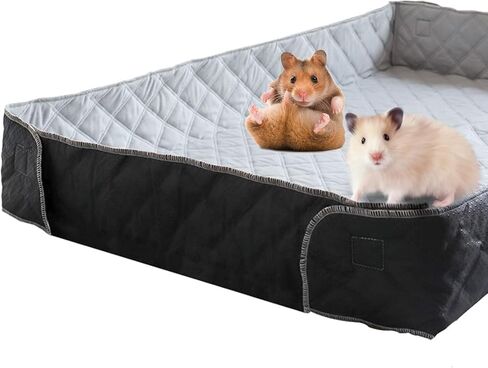 بطانة قفص خنزير غينيا من Oooct مع جوانب مرتفعة، وسادات تبول فراش خنزير غينيا، ومنصات قفص للحيوانات الصغيرة، خنازير غينيا، أرانب، فئران الهامستر، 41 × 27 × 5.7 بوصة، مناسبة لحجم القفص C&C 2 × 3 in Kuwait