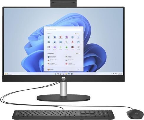 كمبيوتر مكتبي HP All-in-One بشاشة 23.8 بوصة IPS FHD (Intel i3-1315U، ذاكرة وصول عشوائي 16 جيجابايت، 1 تيرابايت PCIe SSD، Intel UHD، WiFi 6، بلوتوث 5.3، كاميرا ويب، Win 11 Pro) + لوحة مفاتيح وماوس + Dockztorm Hub in Saudi Arabia