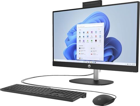 كمبيوتر مكتبي HP All-in-One بشاشة 23.8 بوصة IPS FHD (Intel i3-1315U، ذاكرة وصول عشوائي 16 جيجابايت، 1 تيرابايت PCIe SSD، Intel UHD، WiFi 6، بلوتوث 5.3، كاميرا ويب، Win 11 Pro) + لوحة مفاتيح وماوس + Dockztorm Hub in Saudi Arabia