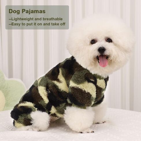 Dog Pajamas for Small Dogs Girl Boy Winter Onesies Pjs Cold Weather Puppy 4 Legged Sweater Clothes for Chihuahua Yorkie Teacup Jumpsuit Cute Pet Outfits Apparel Coats (Polka Dot 1, X-Small) in Kuwait