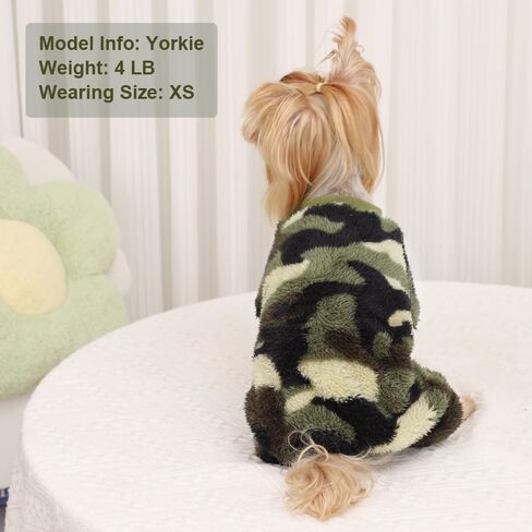 Dog Pajamas for Small Dogs Girl Boy Winter Onesies Pjs Cold Weather Puppy 4 Legged Sweater Clothes for Chihuahua Yorkie Teacup Jumpsuit Cute Pet Outfits Apparel Coats (Polka Dot 1, X-Small) in Kuwait