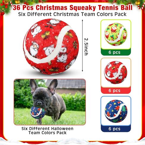 Libima 36 Pcs Dog Tennis Balls 2.5 Inches Toy Ball for Small Medium Large Dogs Durable Teething Chew Toys for Aggressive Dogs Exercise Training Catching, 3 Styles (Pumpkin) in Saudi Arabia