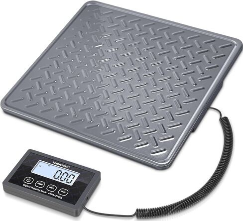 THINKSCALE Shipping Scale, 440 lbs/1 oz Highly Accurate Postal Scale with Hold/Tare/LCD Display, Lightweight Digital Postage Scale for Packages/Luggage/Post Office/Dog, Battery & AC Adapter Included in Saudi Arabia