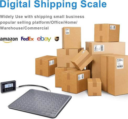 THINKSCALE Shipping Scale, 440 lbs/1 oz Highly Accurate Postal Scale with Hold/Tare/LCD Display, Lightweight Digital Postage Scale for Packages/Luggage/Post Office/Dog, Battery & AC Adapter Included in Saudi Arabia