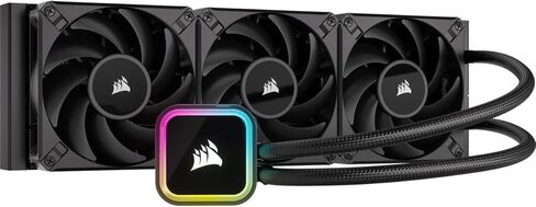 Corsair iCUE H150i RGB Elite Liquid CPU Cooler (16 Dynamic RGB LEDs, 120mm AF Elite Series FDB Fans, 360mm Radiator, iCUE Software Compatible, LGA 1700, 1200, 115X, 2066, and AM4 Sockets) Black in Saudi Arabia