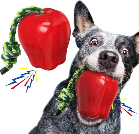 Dog chew Toys - Interactive & Durable Dog Toy for Engaging Playtime - Perfect for Puppies & Small Dogs – Rubber Dog Toy (Red) in Saudi Arabia