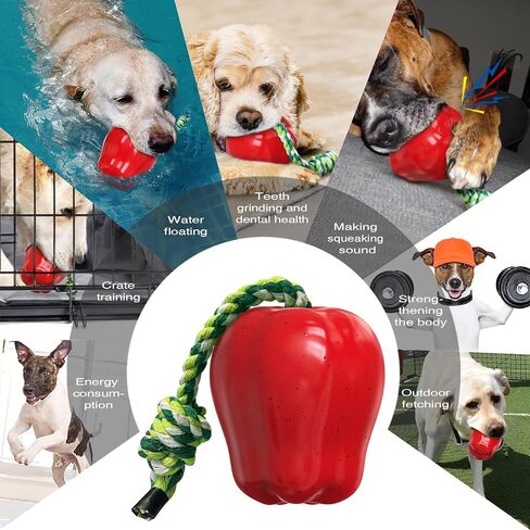 Dog chew Toys - Interactive & Durable Dog Toy for Engaging Playtime - Perfect for Puppies & Small Dogs – Rubber Dog Toy (Red) in Saudi Arabia