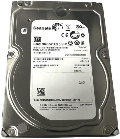 Seagate Constellation ES.3 ST4000NM0053 4 تيرابايت SATA 6 جيجابايت/ثانية 128 ميجابايت كاش 7200 دورة في الدقيقة 3.5 بوصة محرك الأقراص الصلبة الداخلي للمؤسسات (متجدد) in Saudi Arabia