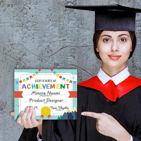 شهادات الجائزة - شهادة إنجاز للطلاب، حفل تخرج المدارس، شهادات إتمام مرحلة ما قبل المدرسة - 25 شهادة جائزة (aa01) in Saudi Arabia