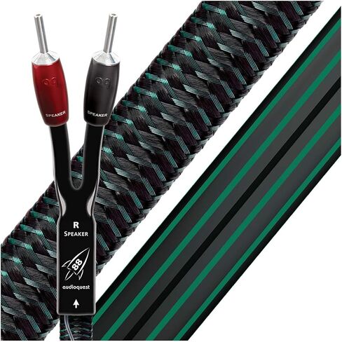 AudioQuest Rocket 88 Speaker Cables with SureGrip 300 Single Bi-Wire BFA/Banana Silver Connectors - 10' (3.04m) - 2-Pack in Saudi Arabia