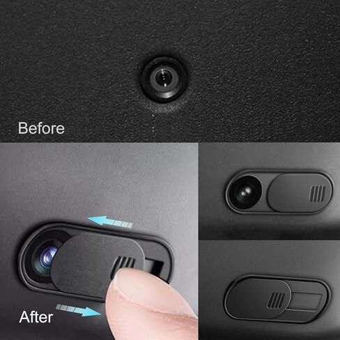 4 قطع غطاء كاميرا منزلق غطاء كاميرا ويب رفيع للغاية مصمم لكاميرا المقصورة الداخلية Tesla Model 3 YXS Cybertruck - حماية أمان خصوصيتك in Kuwait