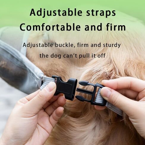 Nylon Dog Muzzle, Mesh Breathable Pet Muzzle, Mesh Soft Muzzle for Large and Medium Dogs, with Front Opening Design to Prevent Dogs from Biting, Licking, Chewing, Allowing Panting and Drinking Water in Saudi Arabia