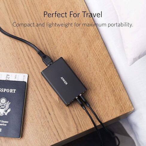 شاحن جداري USB بخمسة منافذ بقدرة 40 واط من Anker، PowerPort 5 لأجهزة iPhone XS / XS Max / XR / X / 8/7/6 / Plus، iPad Pro / Air 2 / mini، Galaxy S9 / S8 / Edge / Plus، Note 8 / 7، إل جي، نيكزس، إتش تي سي والمزيد، أسود in Saudi Arabia