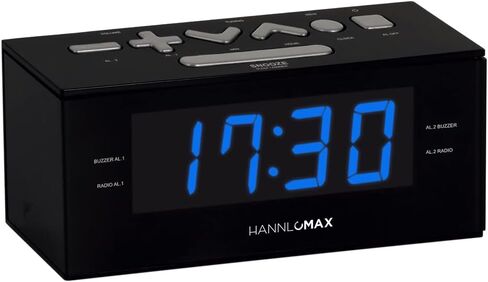 HANNLOMAX HX-144CR Alarm Clock Radio, PLL AM/FM Radio, 1.2" Red LED Display, Digital Clock with Dual Alarm in Kuwait