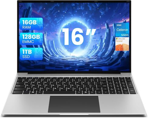 كمبيوتر محمول Jumper مع وحدة المعالجة المركزية Celeron N5095، Office 365 سنة واحدة، ذاكرة الوصول العشوائي 16 جيجابايت 128 جيجابايت EMMC، 1 تيرابايت SSD، كمبيوتر محمول مع شاشة FHD IPS 1920x1200، بطارية 38WH، 2.4G+5G WiFi، BT4.0، HDMI، أجهزة كمبيوتر محمولة  in Kuwait