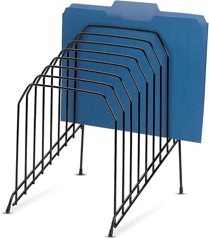 Officemate Large Incline Sorter, 8 Compartment, Wire, 8.5 x 10.375 x 12.625 Inches, Black (25212) in Saudi Arabia