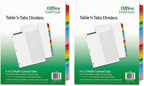 Office Essentials 11677 Table 'n Tabs Dividers, 26-Tab, Letter in Kuwait