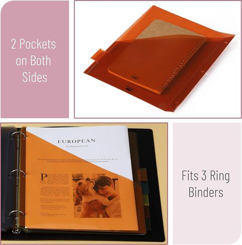Mr. Pen- Binder Dividers with Pockets and Tabs, 8 Pack, Pocket Dividers for 3 Ring Binder with Tabs, Binder Dividers with Pockets, Dividers with Pockets, Binder Divider, Plastic Dividers with Pockets in Saudi Arabia