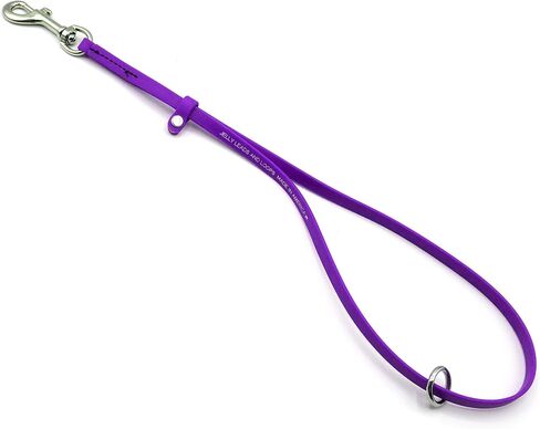Jelly Pet Grooming Loop for Dogs, Groomers Helper, BioThane Material is Easy to Clean, Waterproof & Durable Noose Loop, Fits most Pet Grooming Tubs/Tables/ 3/8" x 24" W/Ring Purple in Kuwait