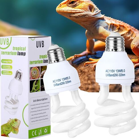 SPOTTEDSALAMANDER10.0 26W UVB Light for Reptiles Desert Terrarium Light Bulb for Reptile and Amphibian Lamp Terrarium Lamp for Desert Reptile (UVB 10.0 26W) in Saudi Arabia